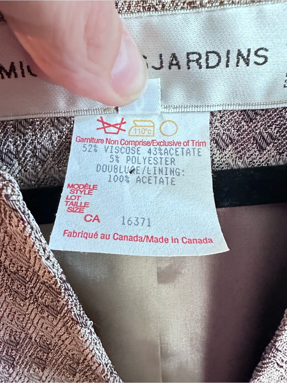 Micheal DesJardins 8 grey metallic stripe front zip old money Can made blazer - Picture 9 of 16